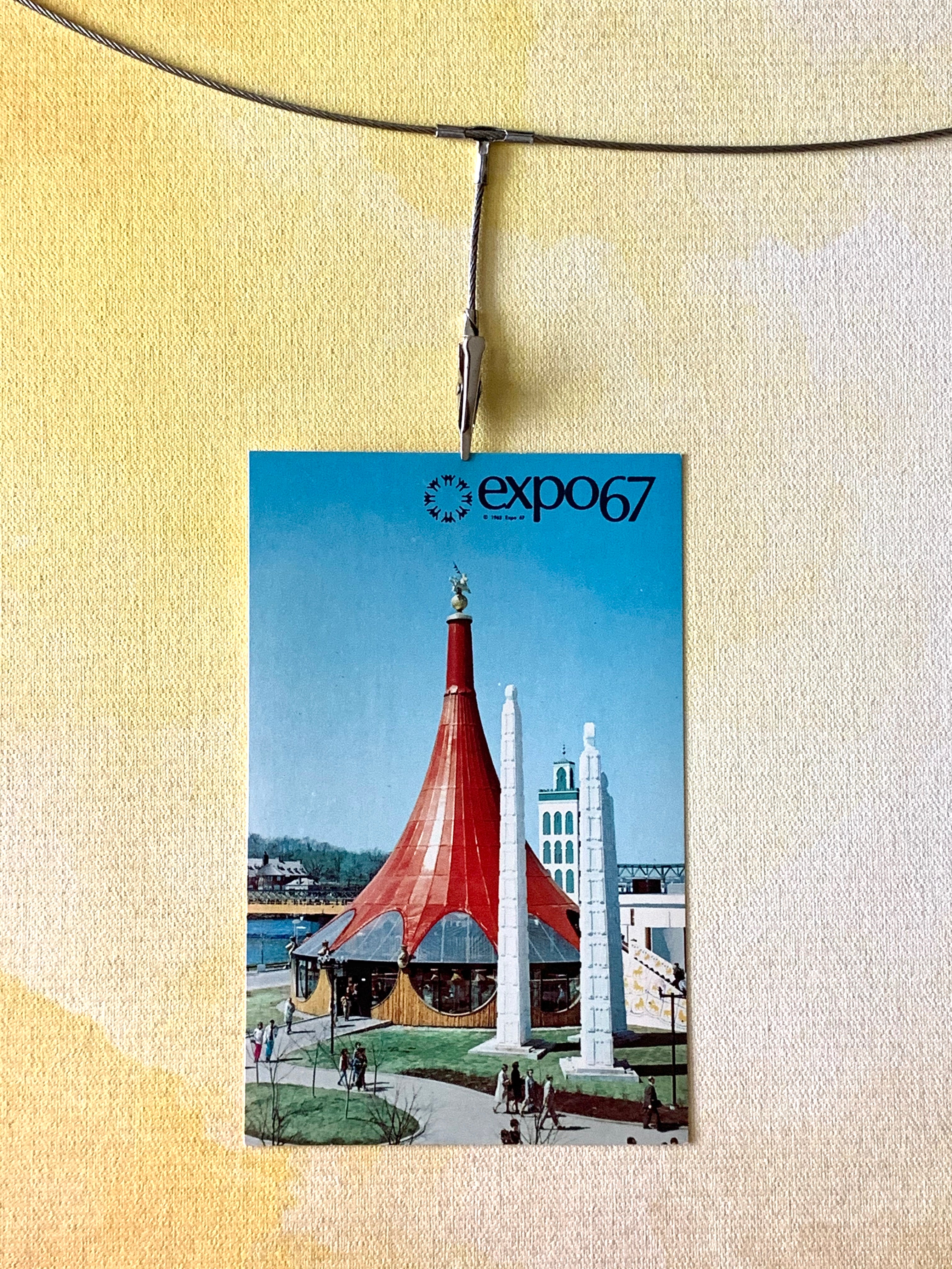 Vintage Postcard Expo 67 Montreal Canada “Pavilion of Ethiopia” on lle Notre-Dame