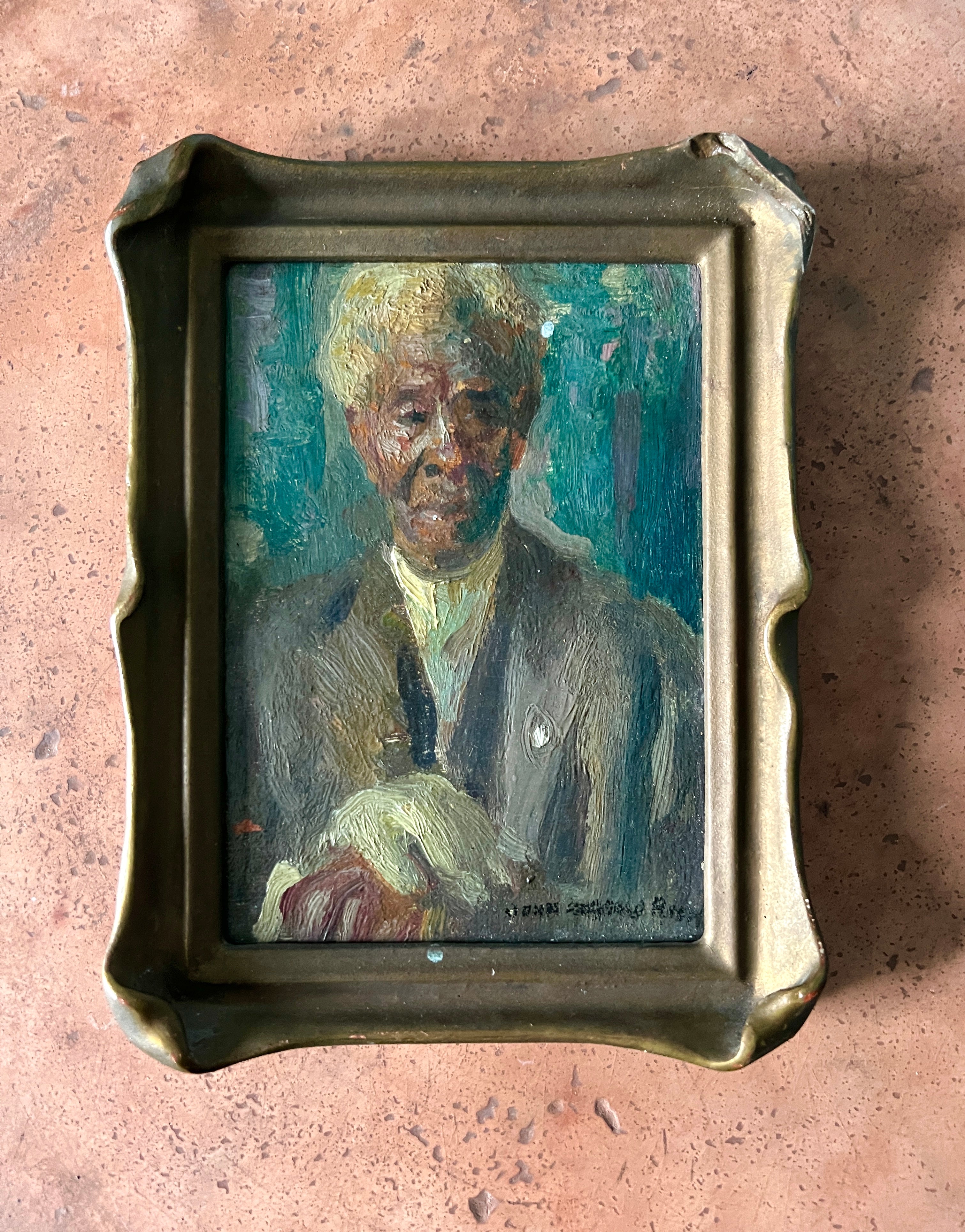 John Hubbard Rich (American Artist, 1876-1954), "Old Uncle" Oil Painting