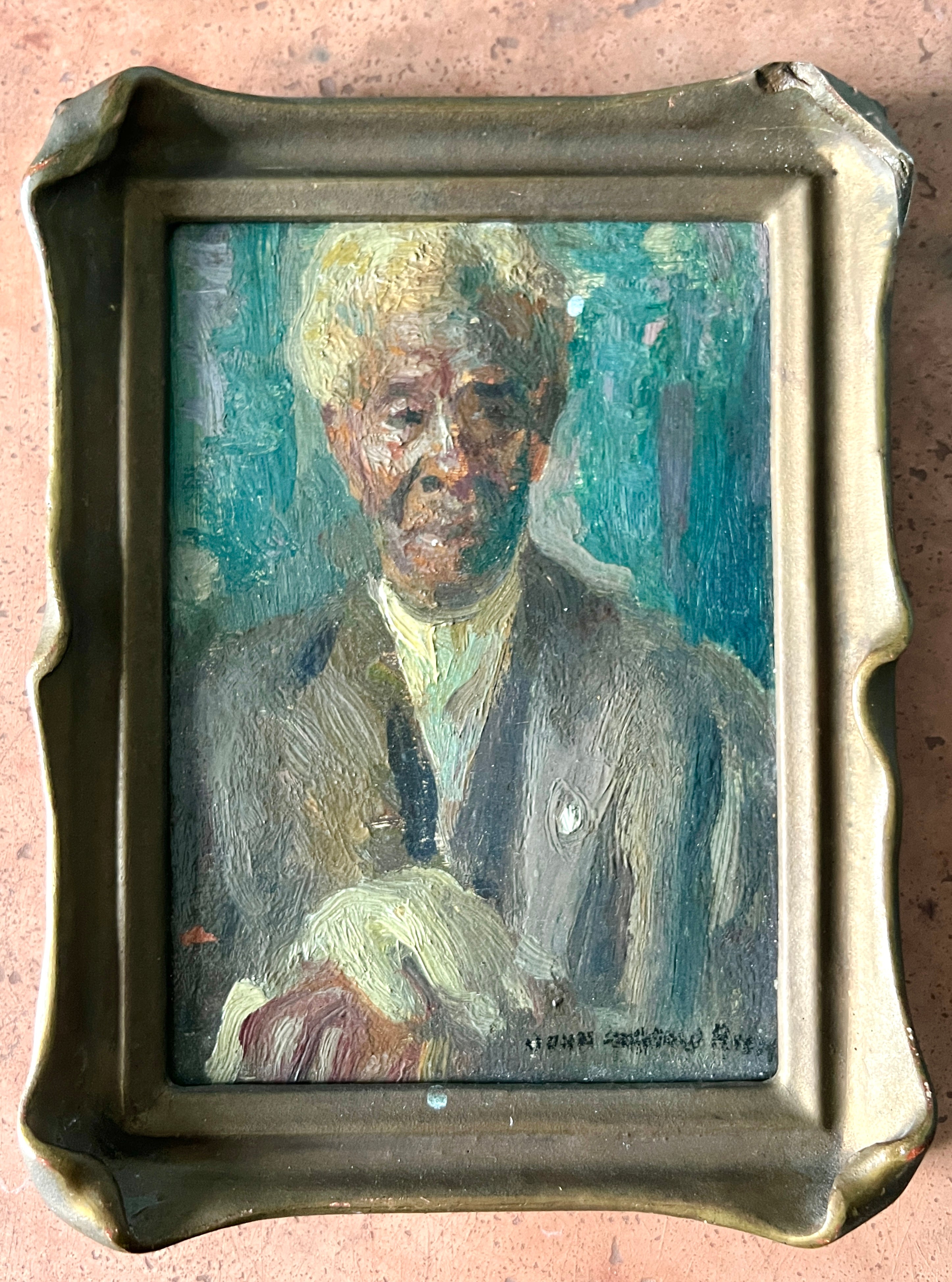 John Hubbard Rich (American Artist, 1876-1954), "Old Uncle" Oil Painting