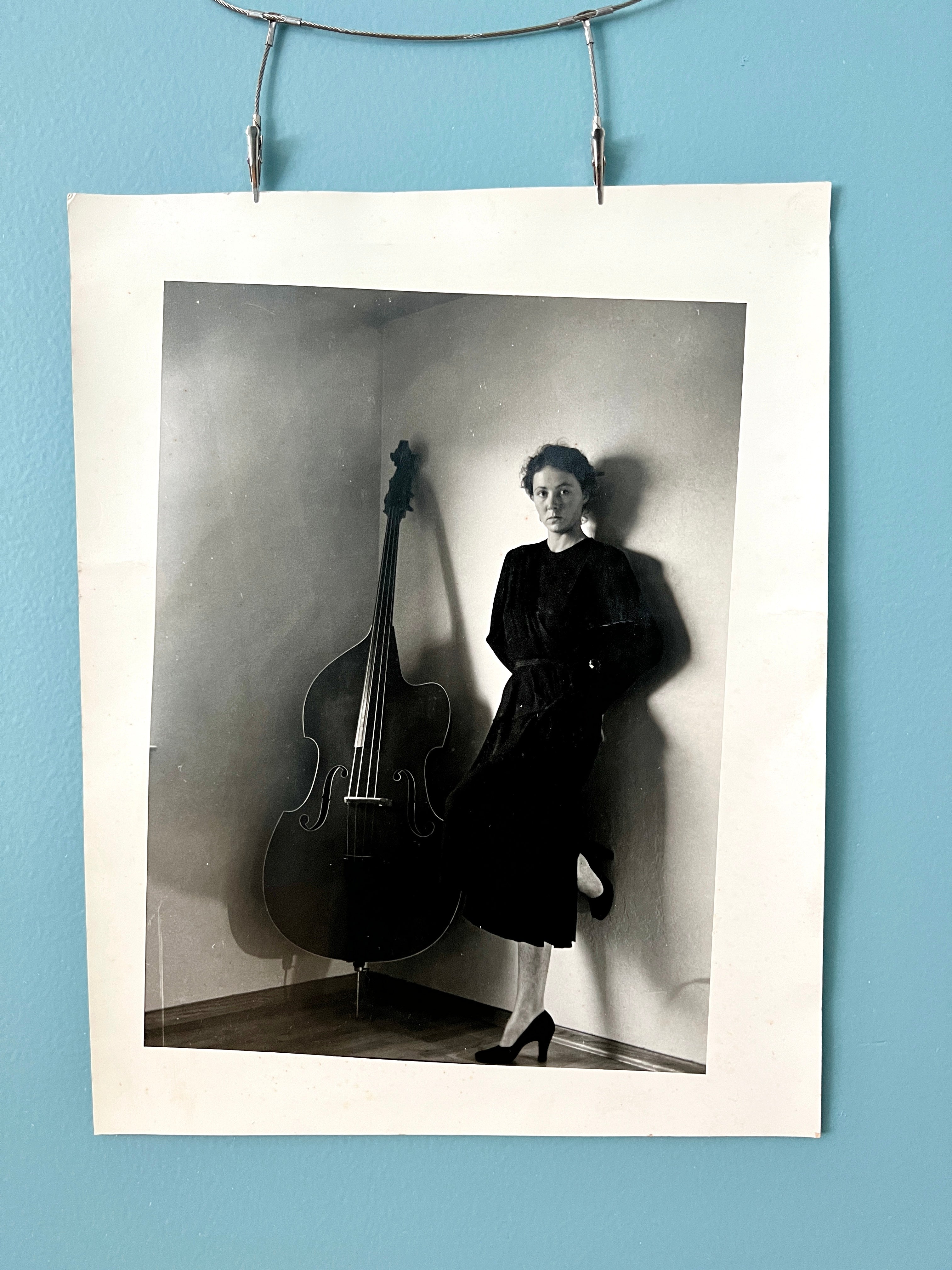 Woman w/ Upright Bass Photograph