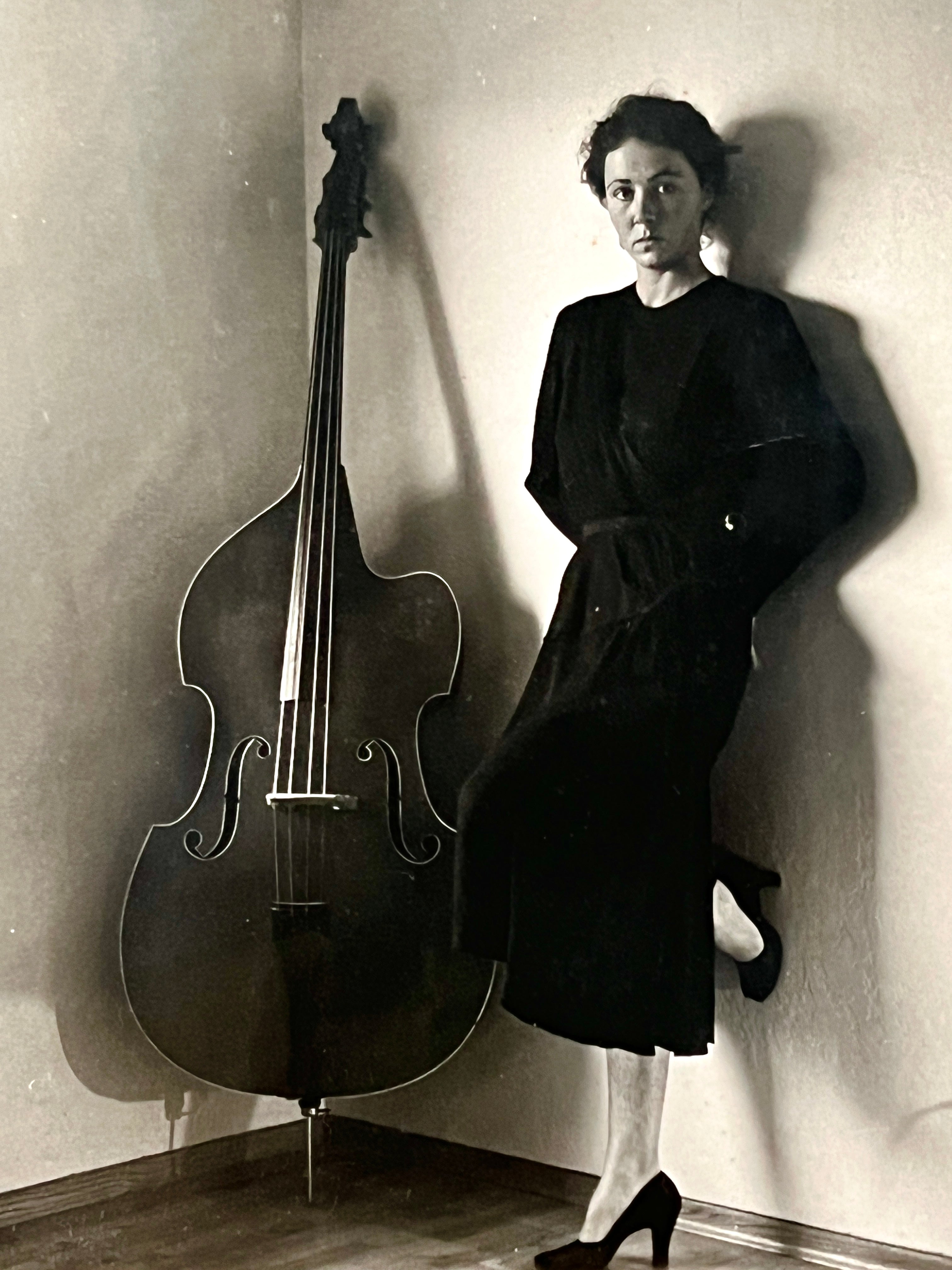 Woman w/ Upright Bass Photograph