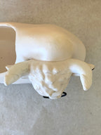 Vintage Holt Howard 1960's Black & White Ceramic Bull Planter