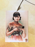 Load image into Gallery viewer, Vintage Postcard Asian Woman w/ Jewelry Box
