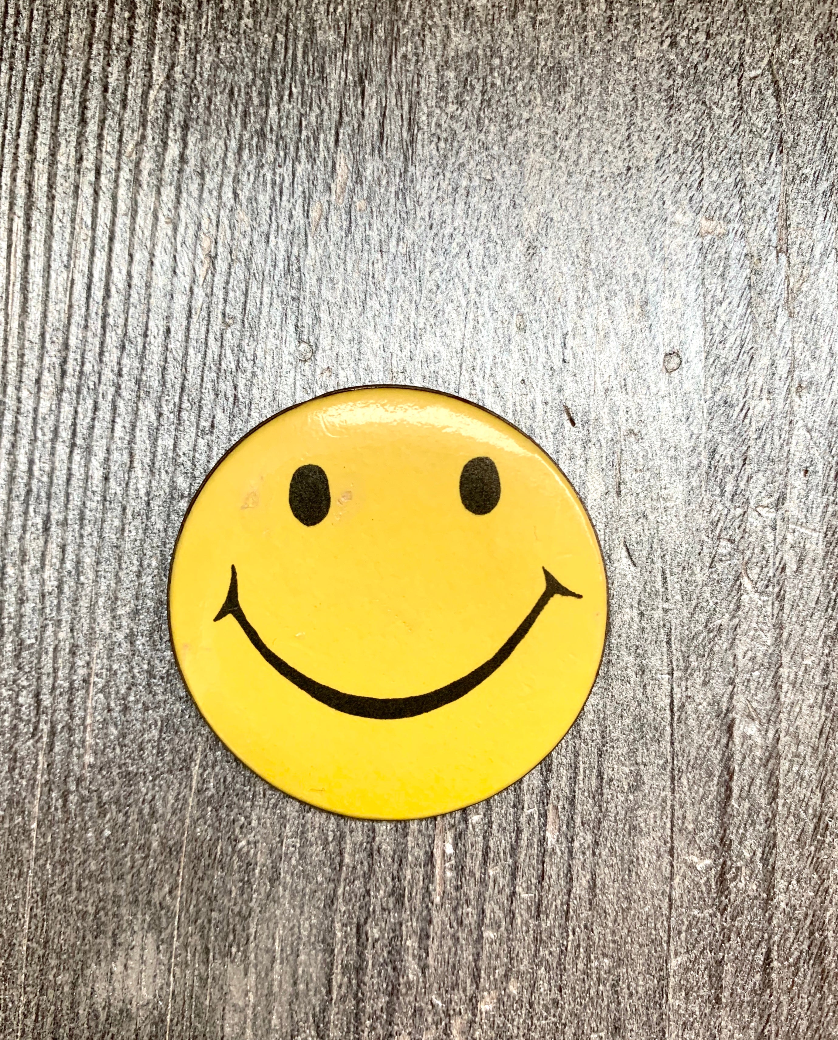 Yellow Smiley Face Pinback Button