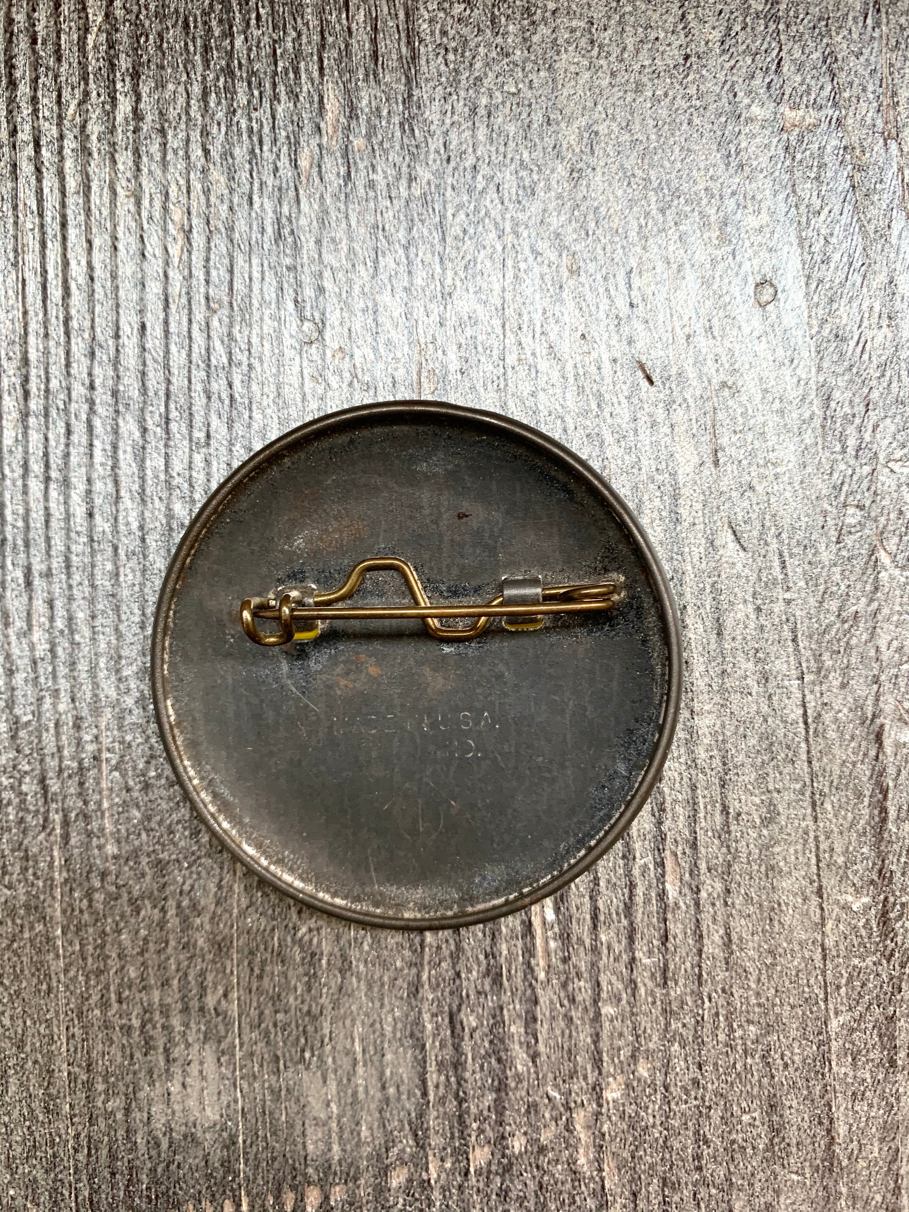 Yellow Smiley Face Pinback Button