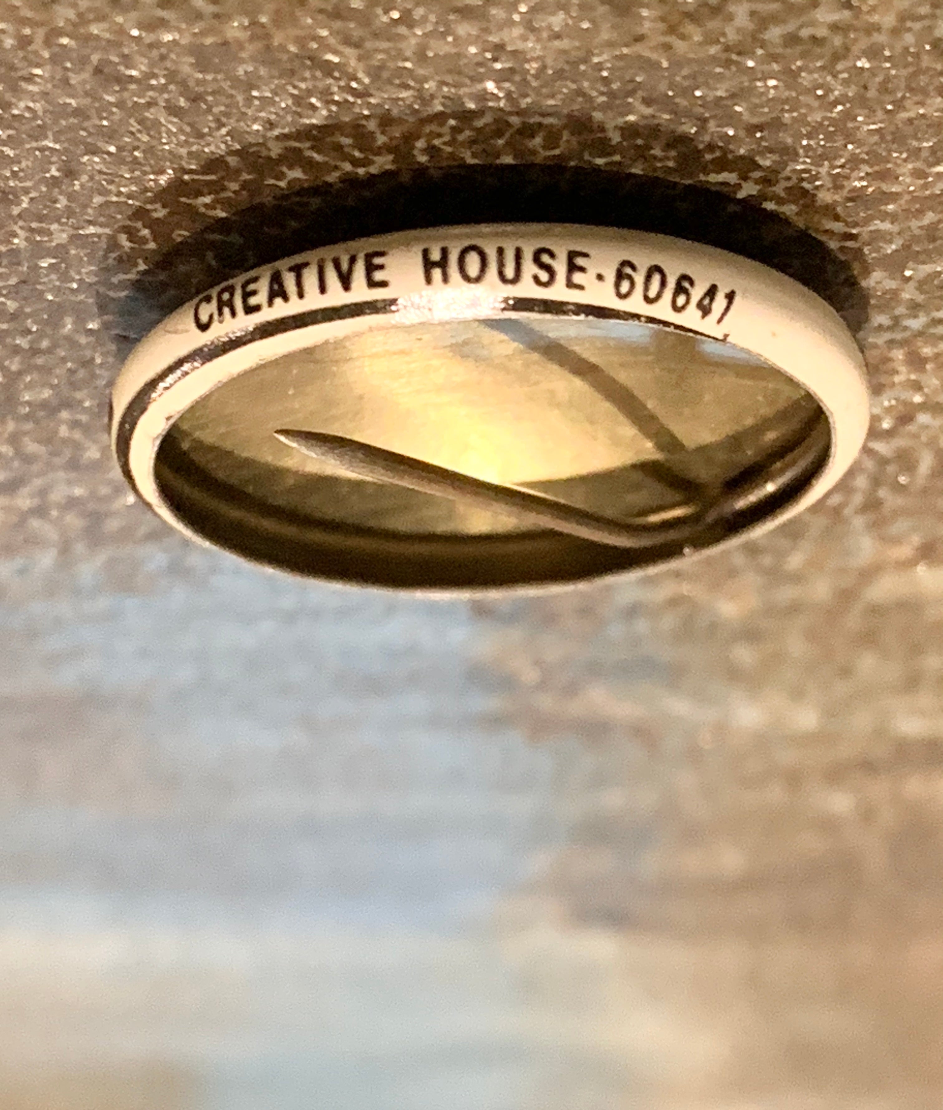 Funny Face Pinback Button "Creative House"