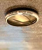 Funny Face Pinback Button "Creative House"