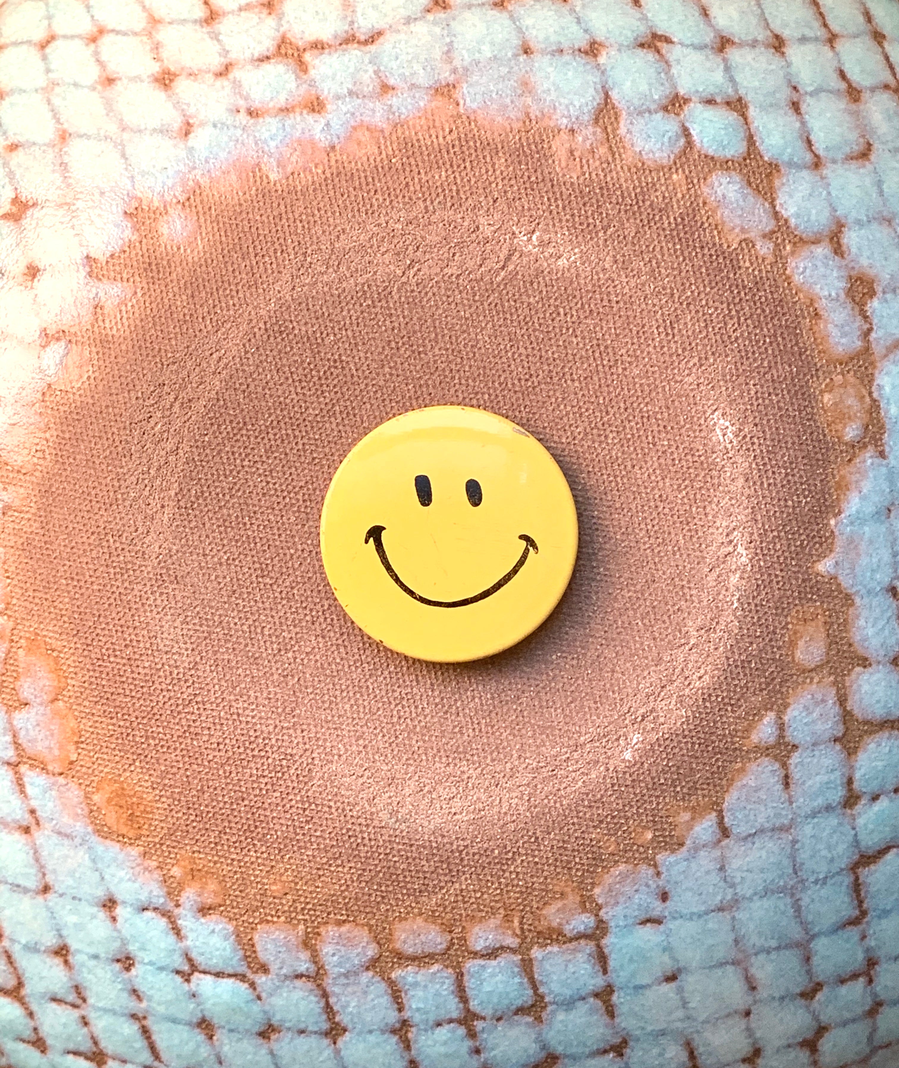 Creative House Yellow Smiley Face Pinback Button
