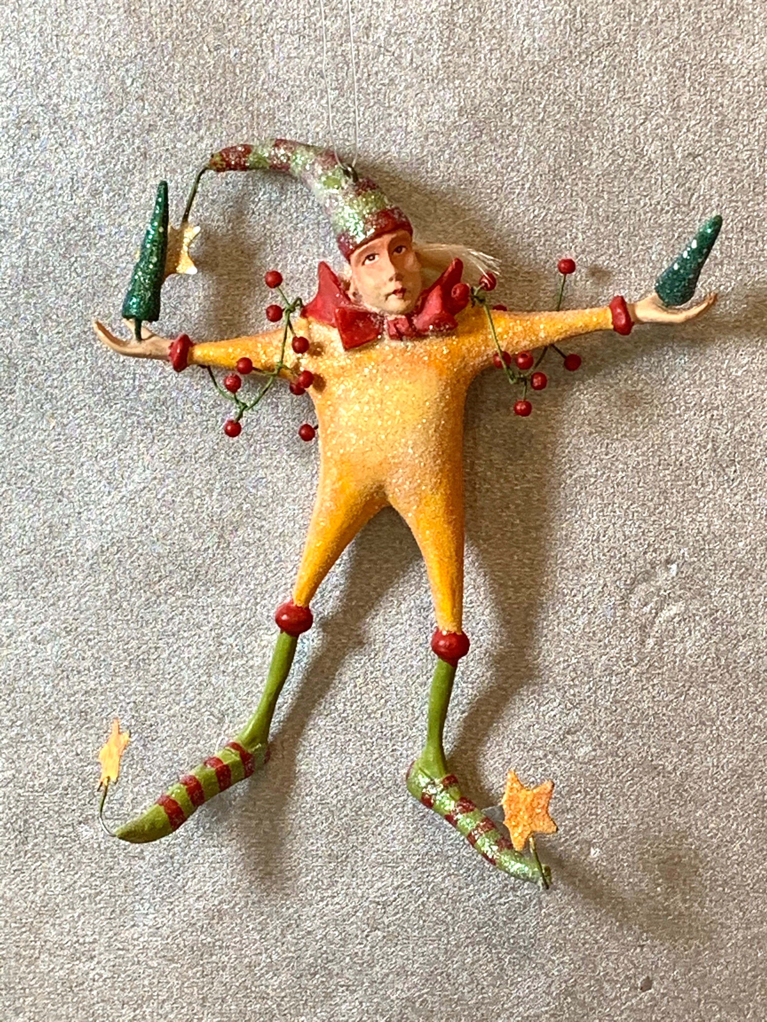 Vintage Holiday Elf Ornament