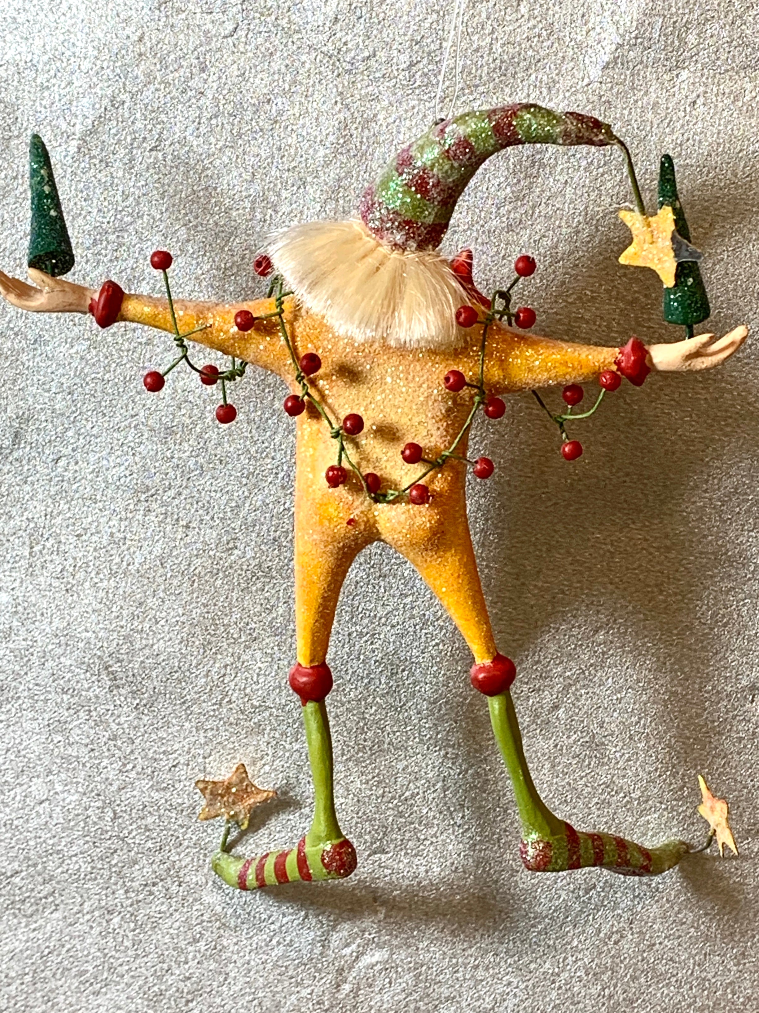 Vintage Holiday Elf Ornament