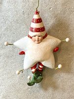 Load image into Gallery viewer, Baby Star Holiday Elf Ornament
