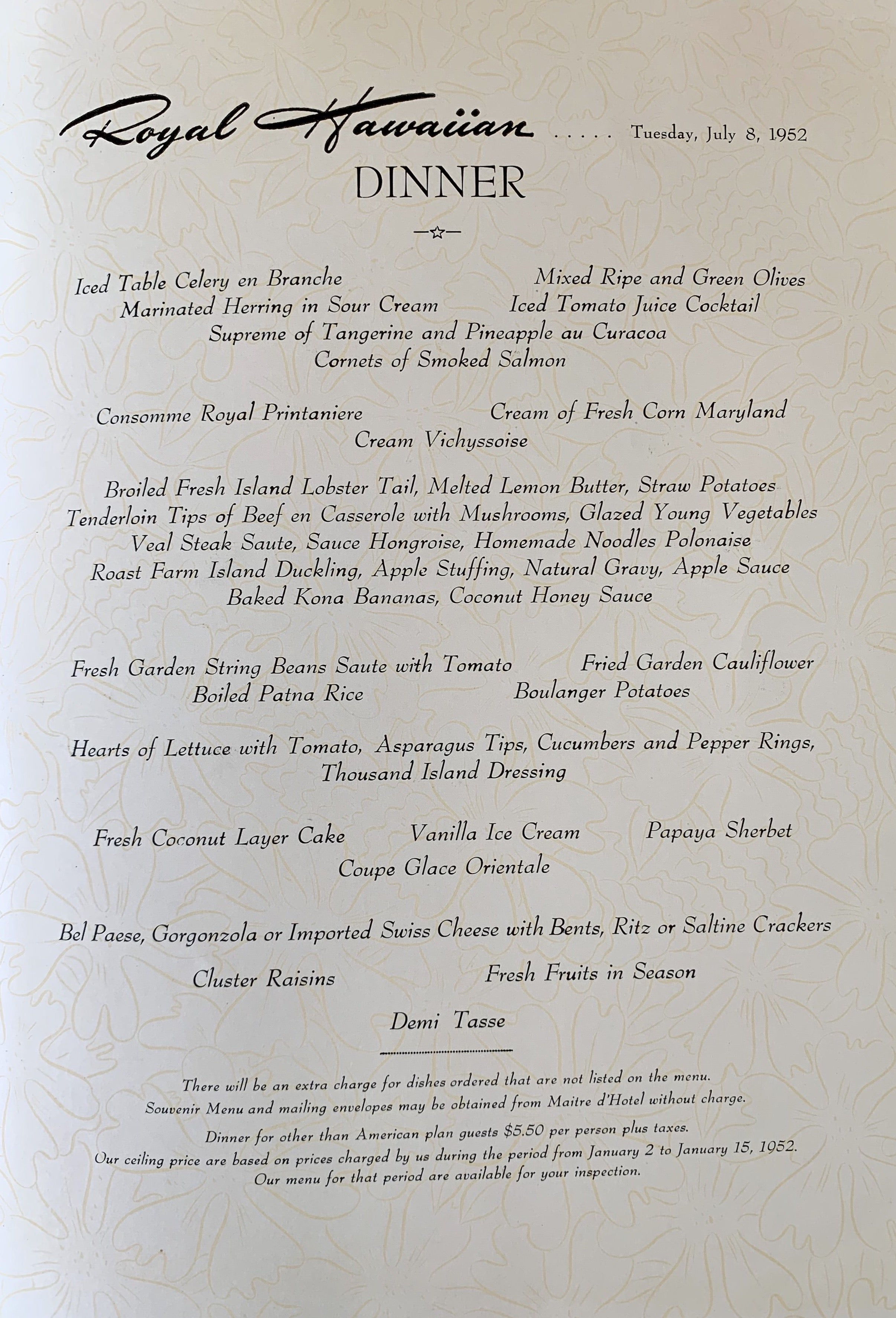 John Kelly "Lei Maker" Royal Hawaiian Menu Cover Art