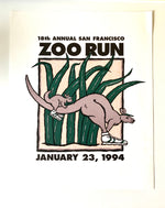 Load image into Gallery viewer, Vintage Poster Art &quot;18th Annual San Francisco Zoo Run, January 23, 1994.&quot;
