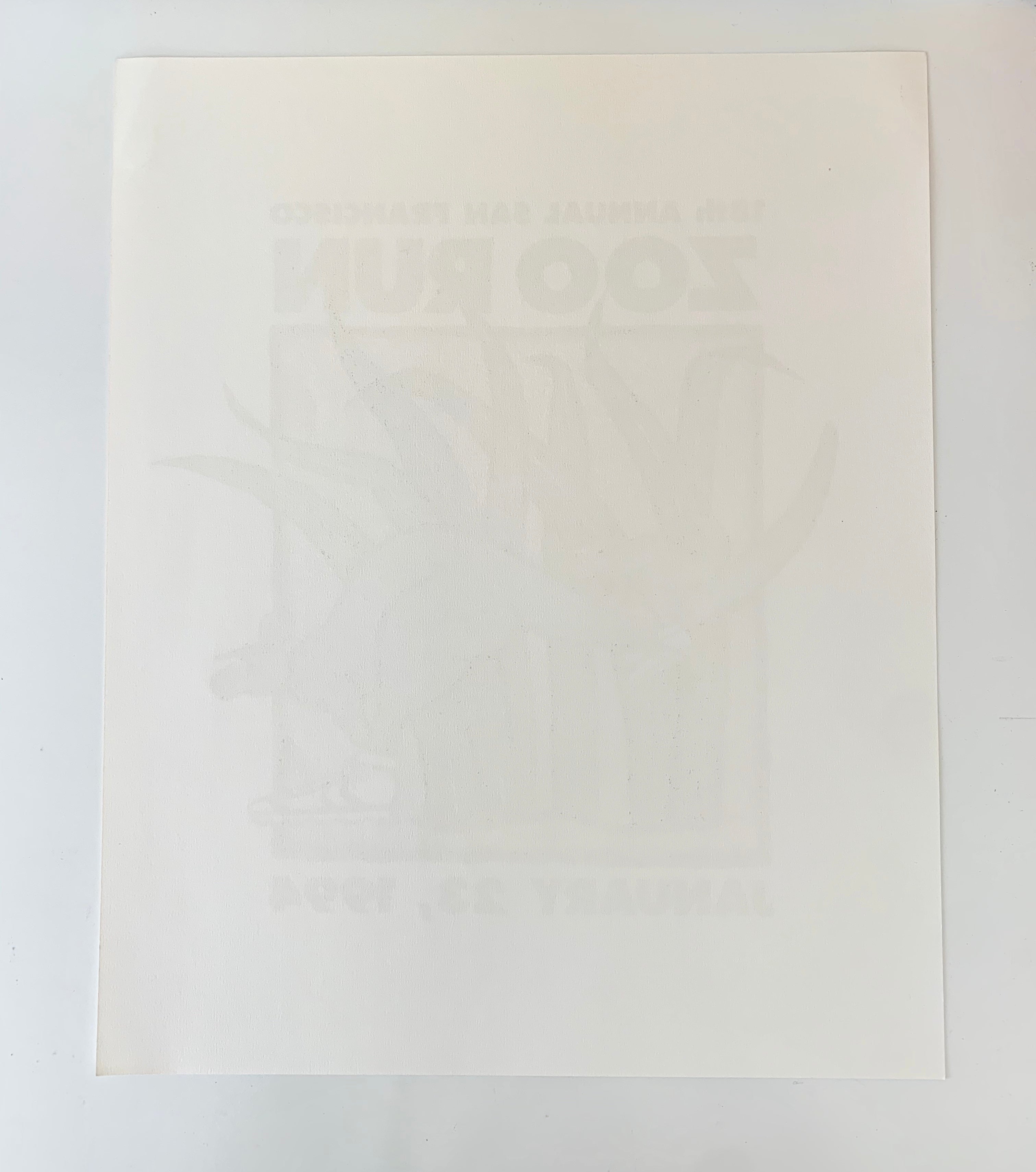 Vintage Poster Art "18th Annual San Francisco Zoo Run, January 23, 1994."