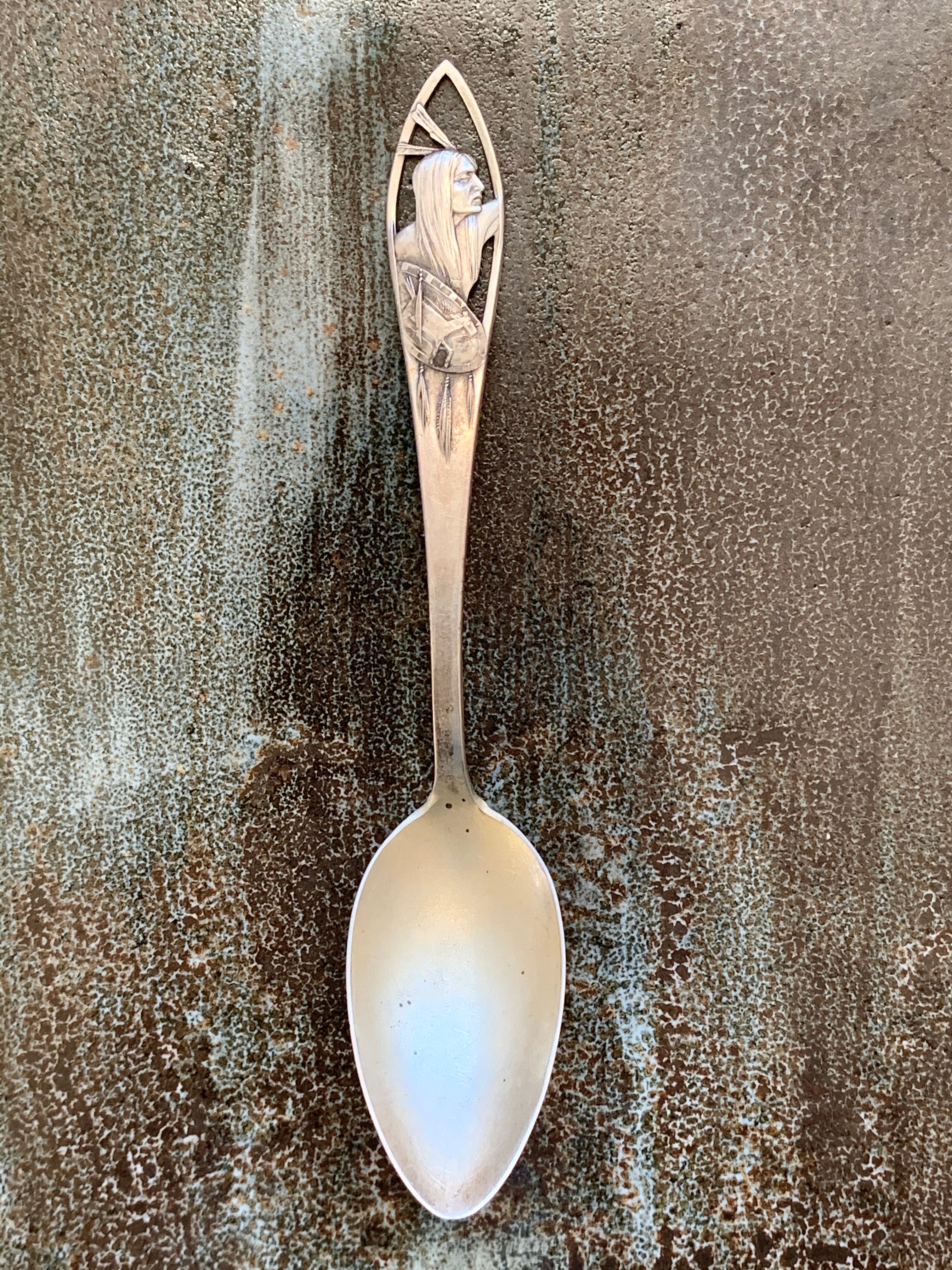 Sterling Silver Spoon w/ Native American Figure Handle