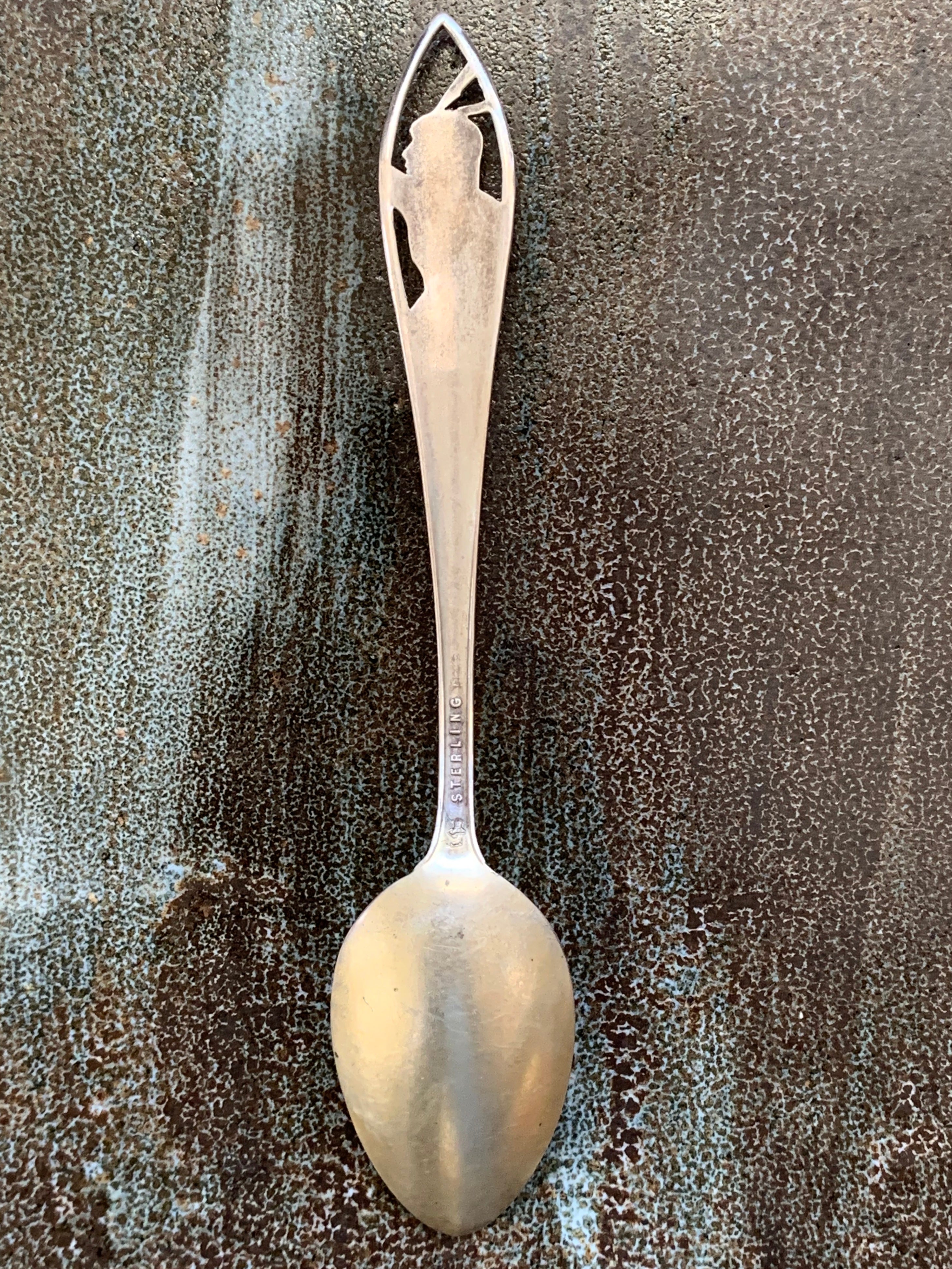 Sterling Silver Spoon w/ Native American Figure Handle