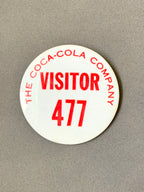 The "Coca-Cola Company Visitor 477" Vintage Pinback Button