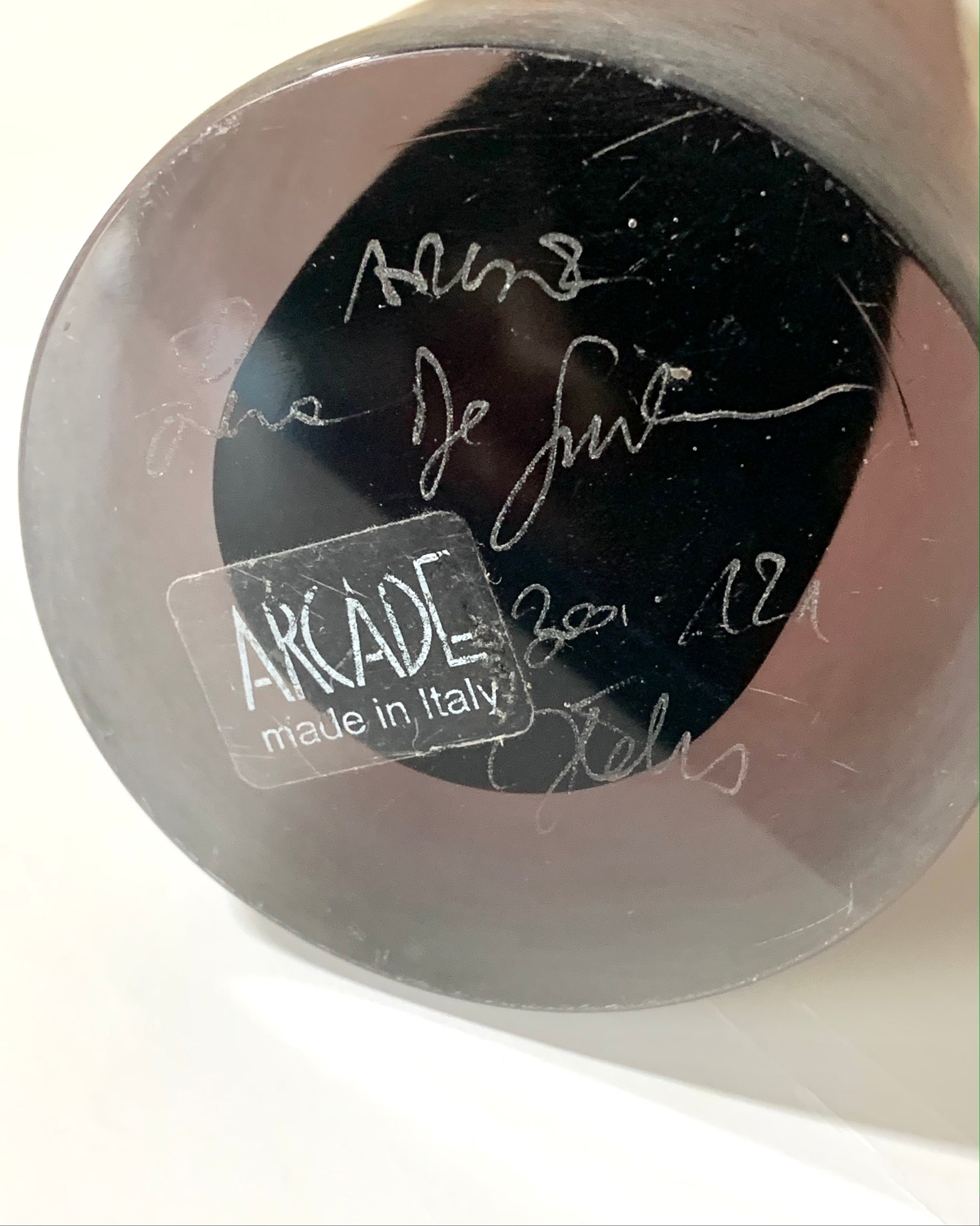 Laura de Santillana Bambu Series Plum Purple Glass Vase for Arcade Murano, Italy