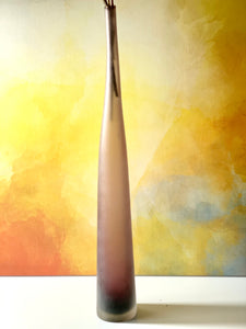 Laura de Santillana Bambu Series Plum Purple Glass Vase for Arcade Murano, Italy