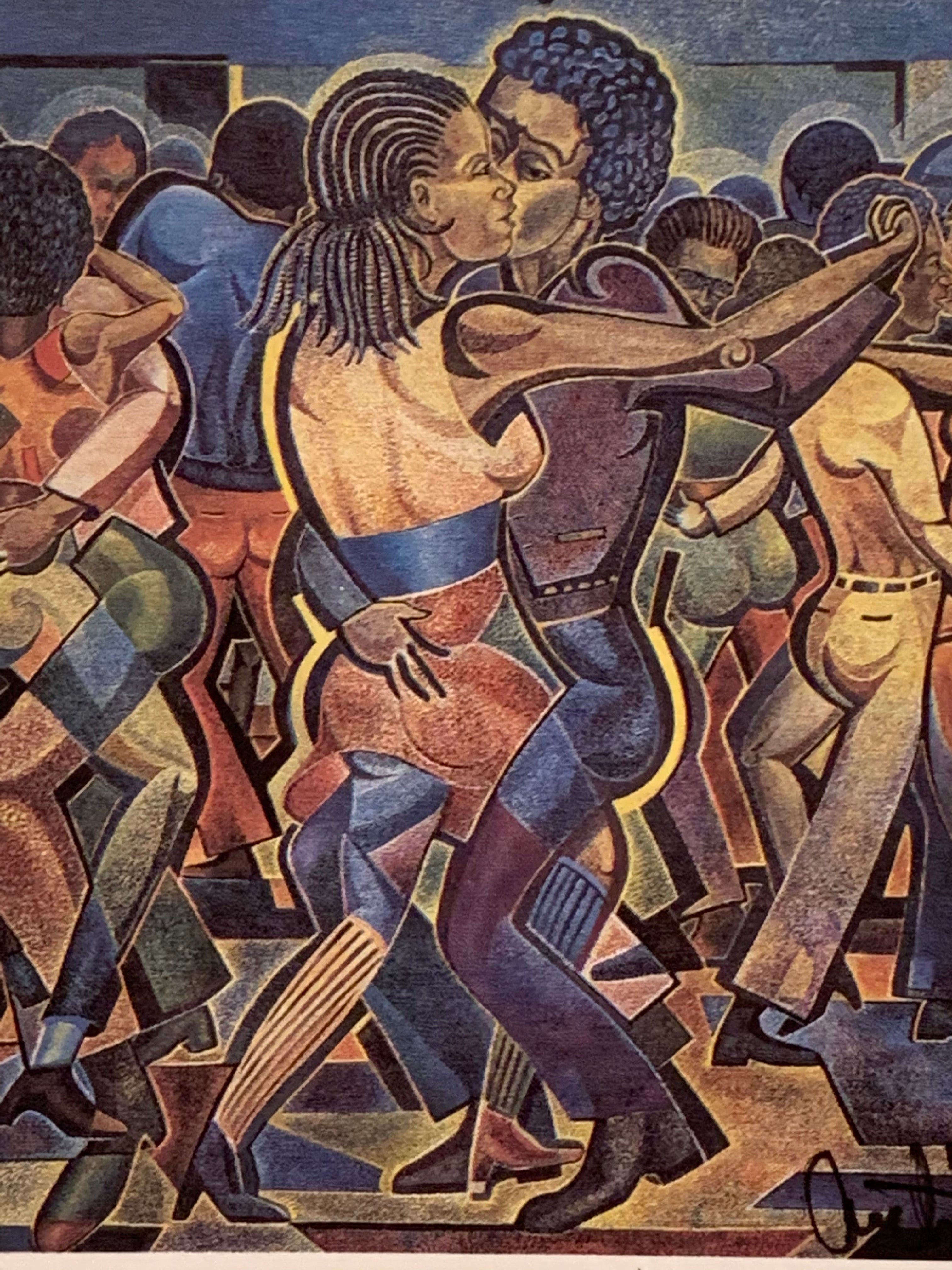 Artist Arthur C. Rayford Signed Greeting Card "Dancing" African American Couple