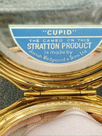 Cupid Stratton (England) Compact w/ Josiah Wedgwood Blue Jasperware Cameo