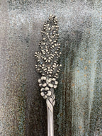 Engraved Sterling Silver Spoon w/ Flower Design Handle