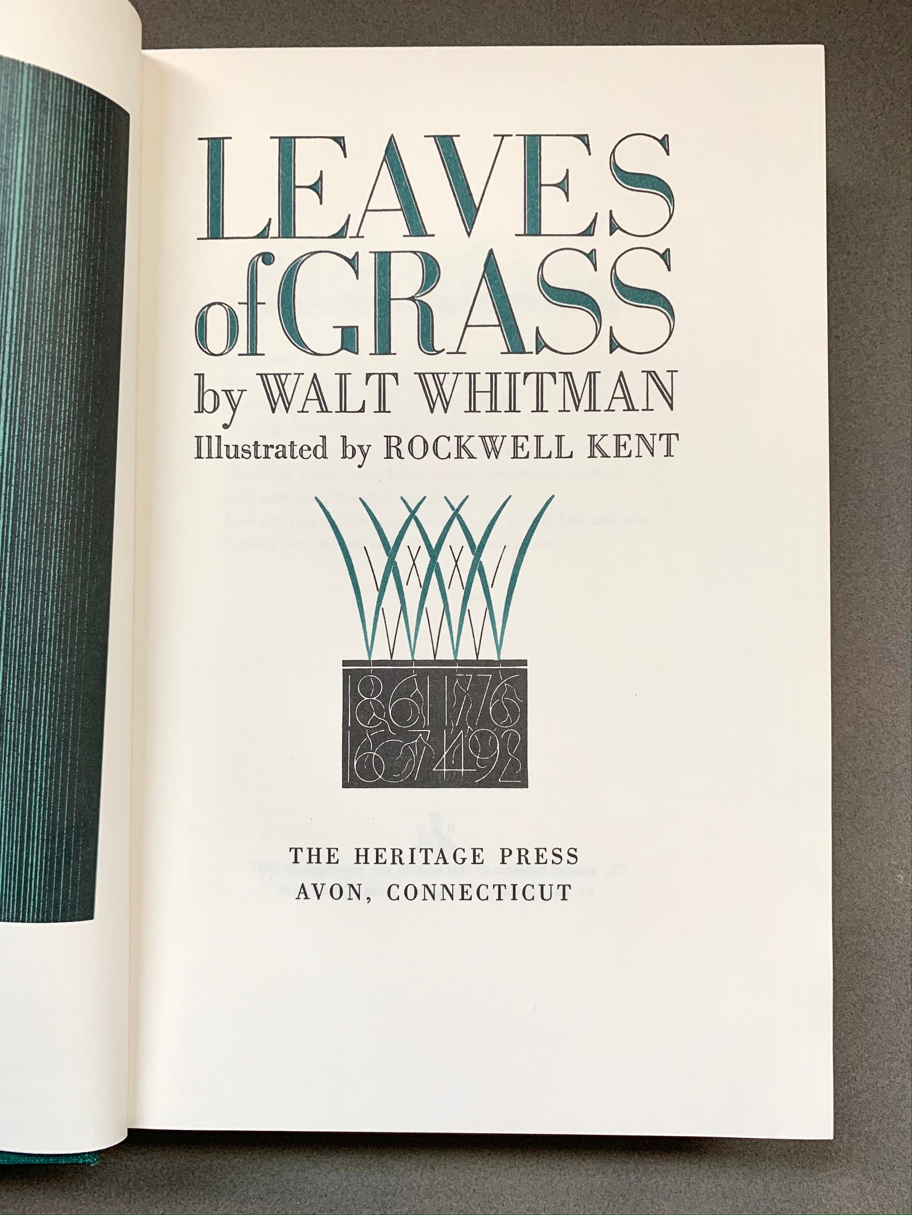 "Leaves of Grass" by Walt Whitman; Complete & Unabridged Heritage Press Avon, Connecticut