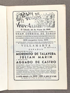 Plaza de Toros de Vista Alegre; Temporada 1949; Programa Oficial; Spain; Matador; Bullfighter