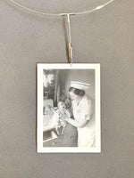 Load image into Gallery viewer, Vintage Black &amp; White Photograph 1939; Rochester General Hospital Nurse Holding Baby
