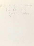 Vintage Black & White Photograph 1939; Rochester General Hospital Nurse Holding Baby