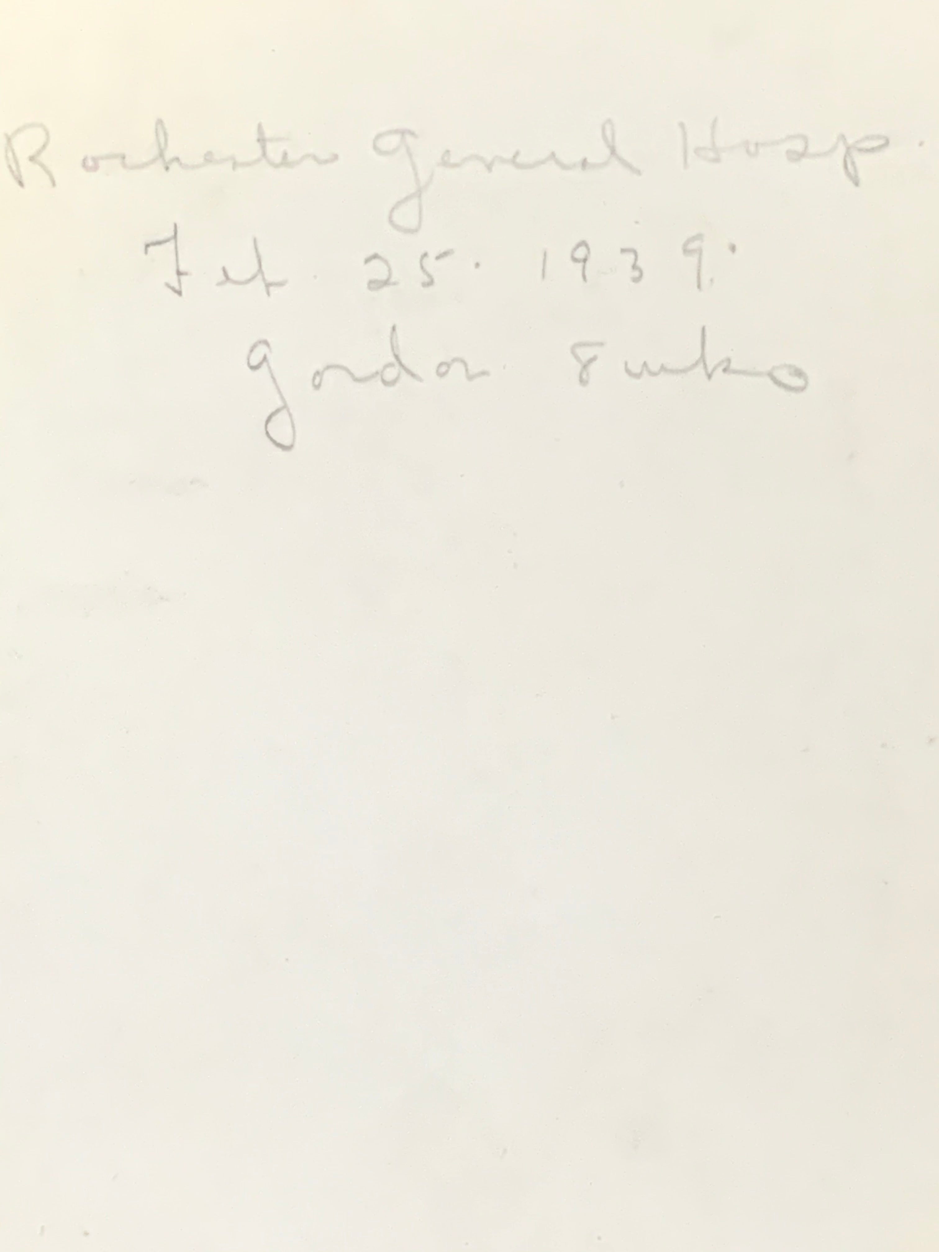 Vintage Black & White Photograph 1939; Rochester General Hospital Nurse Holding Baby