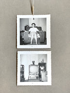 Two Vintage Black & White Photographs September 1956; Woman and Television