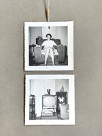 Load image into Gallery viewer, Two Vintage Black &amp; White Photographs September 1956; Woman and Television
