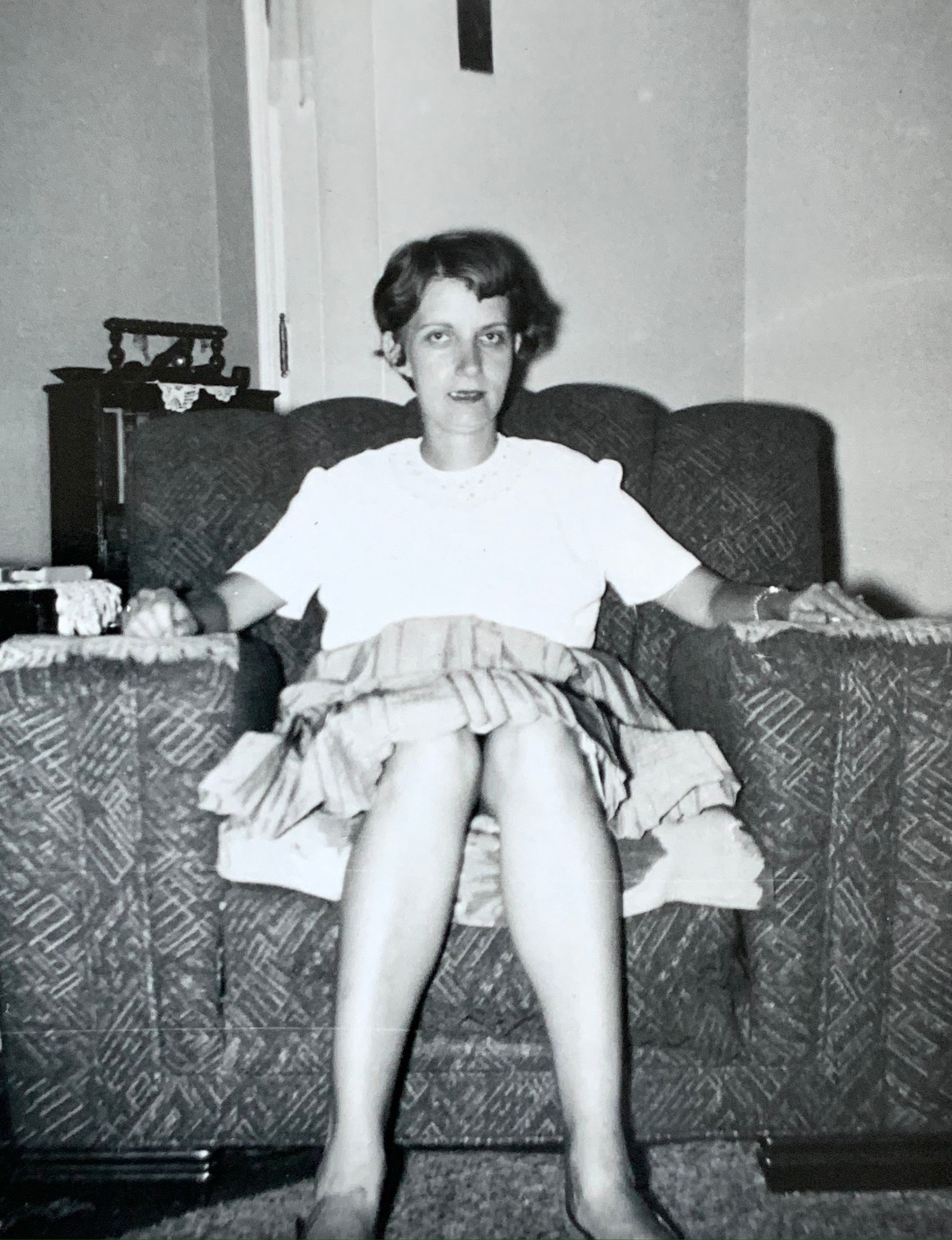 Two Vintage Black & White Photographs September 1956; Woman and Television