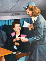 Load image into Gallery viewer, Retro Vintage Postcard, &quot;United Airlines&quot; Ephemera Flight Attendant DC-6 Mainliner Aircraft
