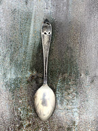 Honolulu "Hibiscus" Silver Demitasse Spoon Vintage Flatware, Collectible Hawaii