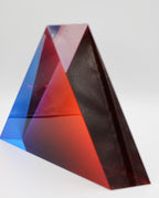 Vasa Velizar Mihich 1987; Signed Cast Acrylic Minimalist Sculpture