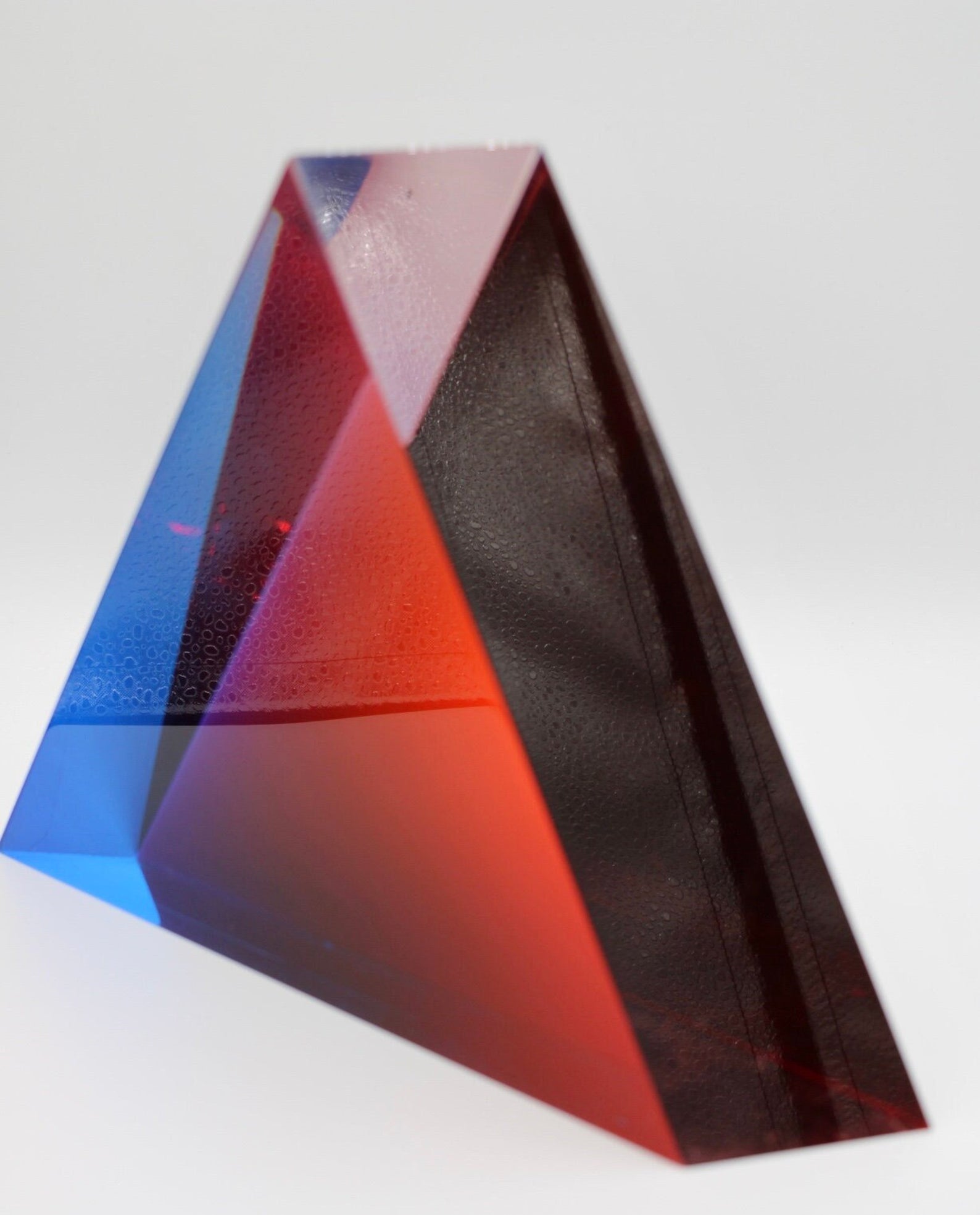 Vasa Velizar Mihich 1987; Signed Cast Acrylic Minimalist Sculpture