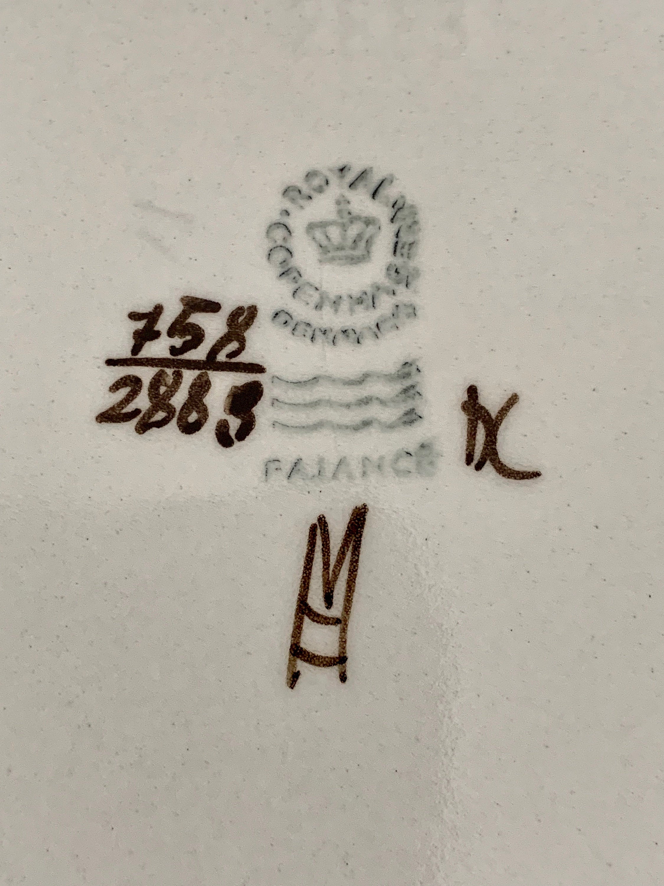 Royal Copenhagen Denmark MidCentury Modern Porcelain Dish; Fajance