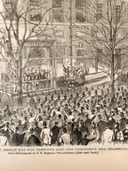Harper's Weekly Journal President Lincoln at Independence Hall Philadelphia 1861