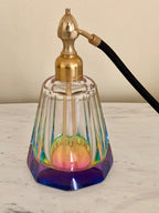 Vintage Marcel Franck Iridescent Atomizer Perfume Bottle, Made in France