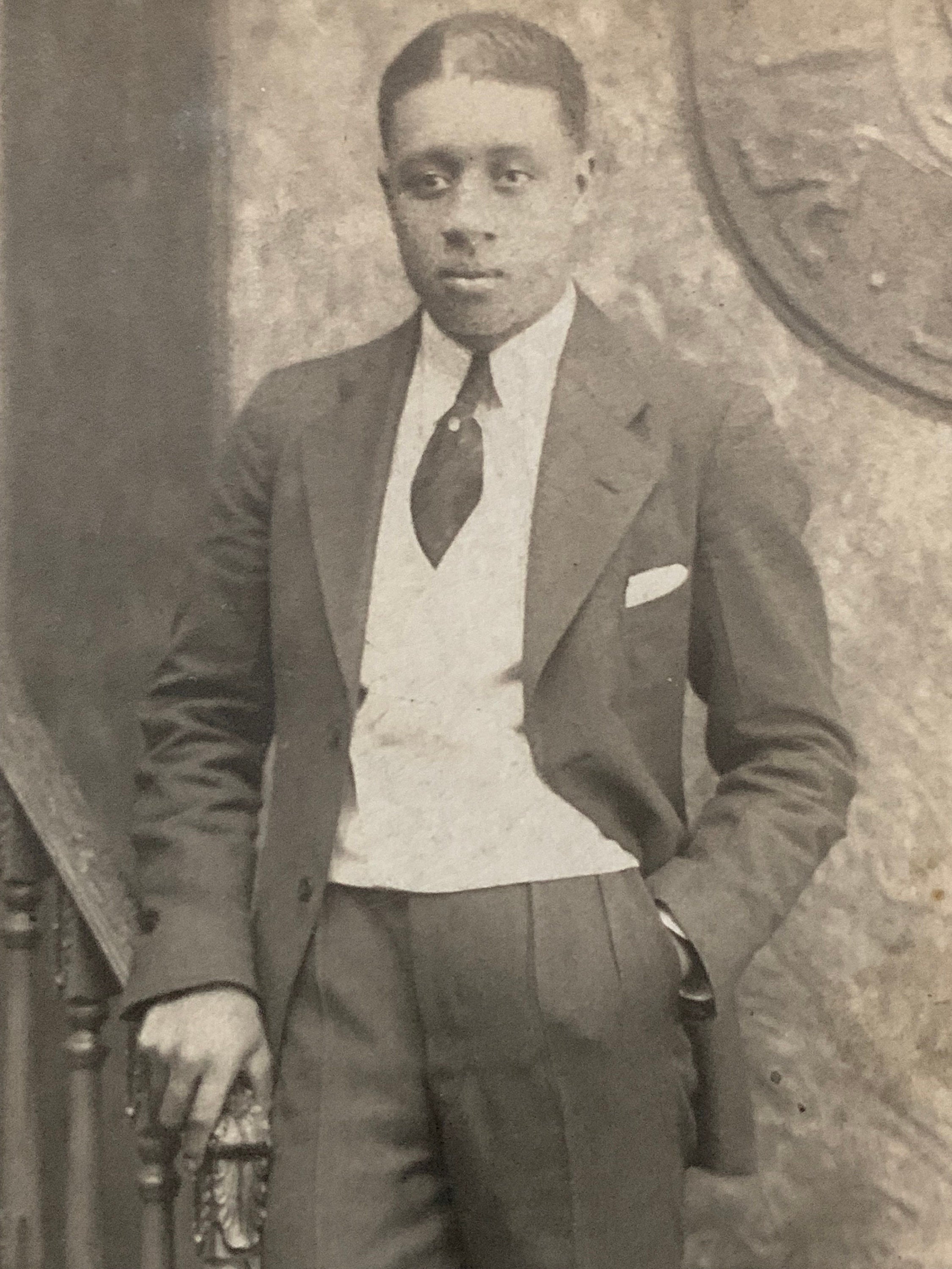 Vintage Postcard African American Man in Suit & Tie