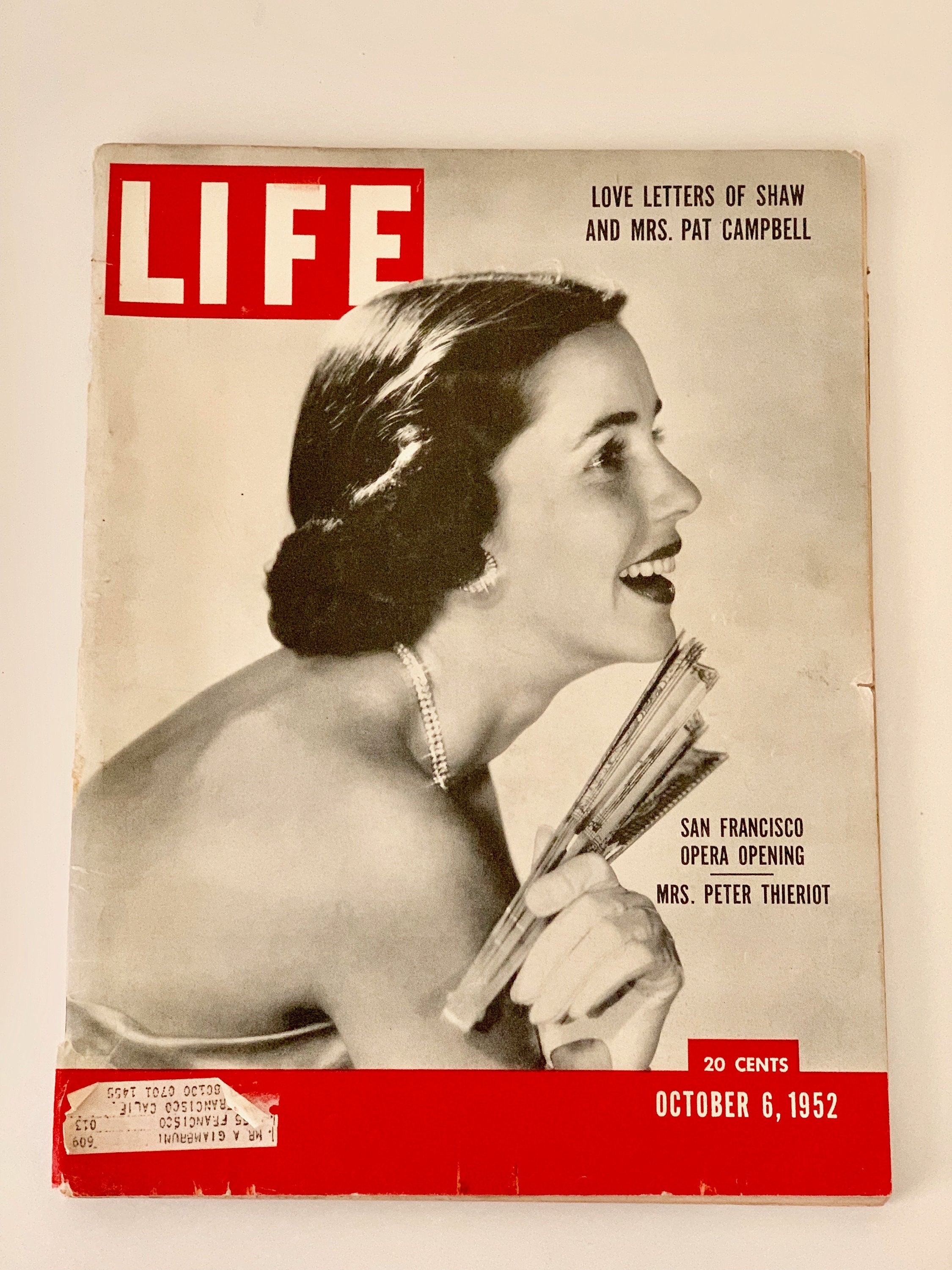 Life Magazine October 6, 1952 "San Francisco Opera Opening" "Love Letters" Vintage Reading Photography Fashion Style Culture  Collectible