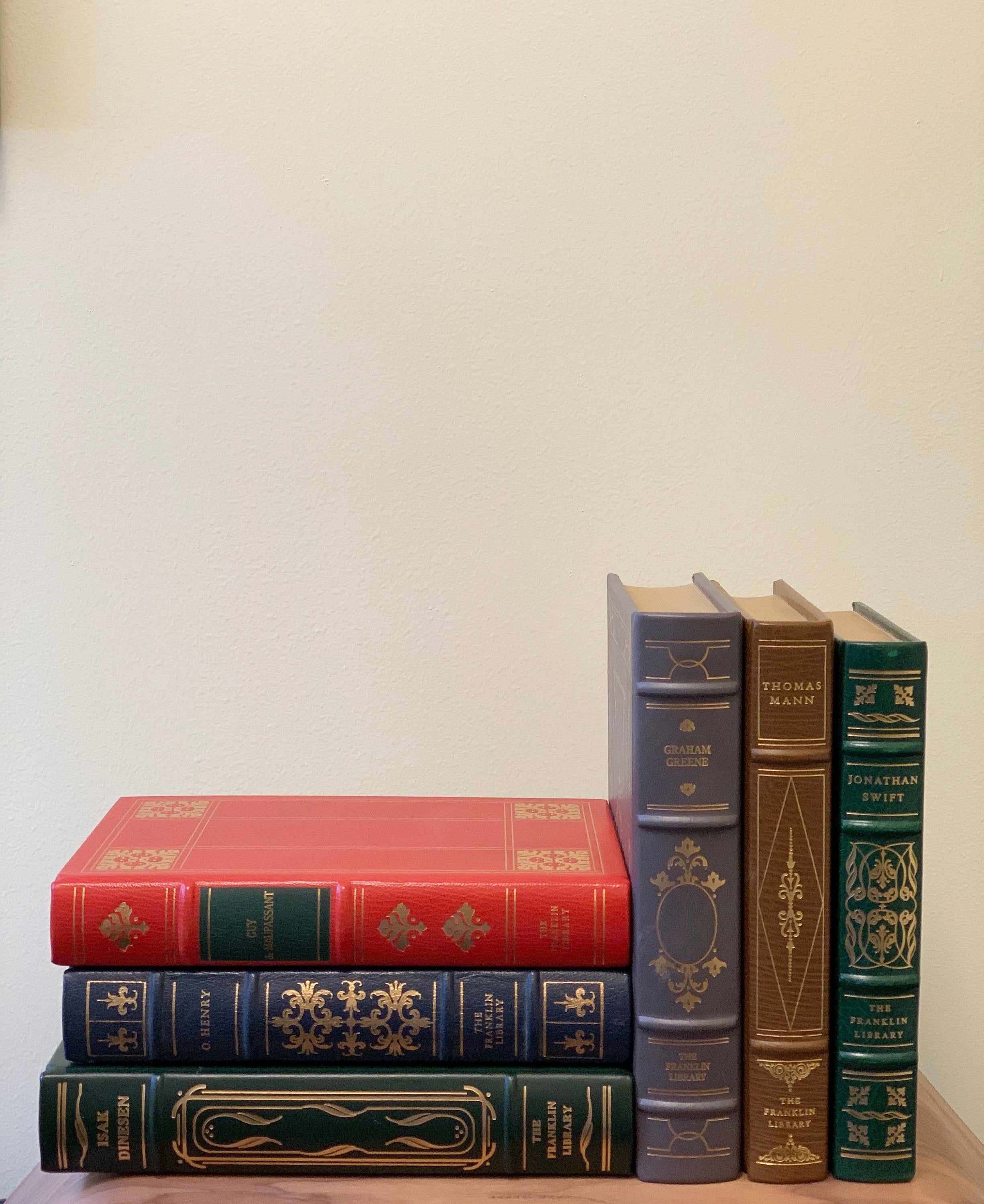 Set of 6 Classic Books The Franklin Library Limited Edition Titles from the Collected Stories of the World's Greatest Writers Series