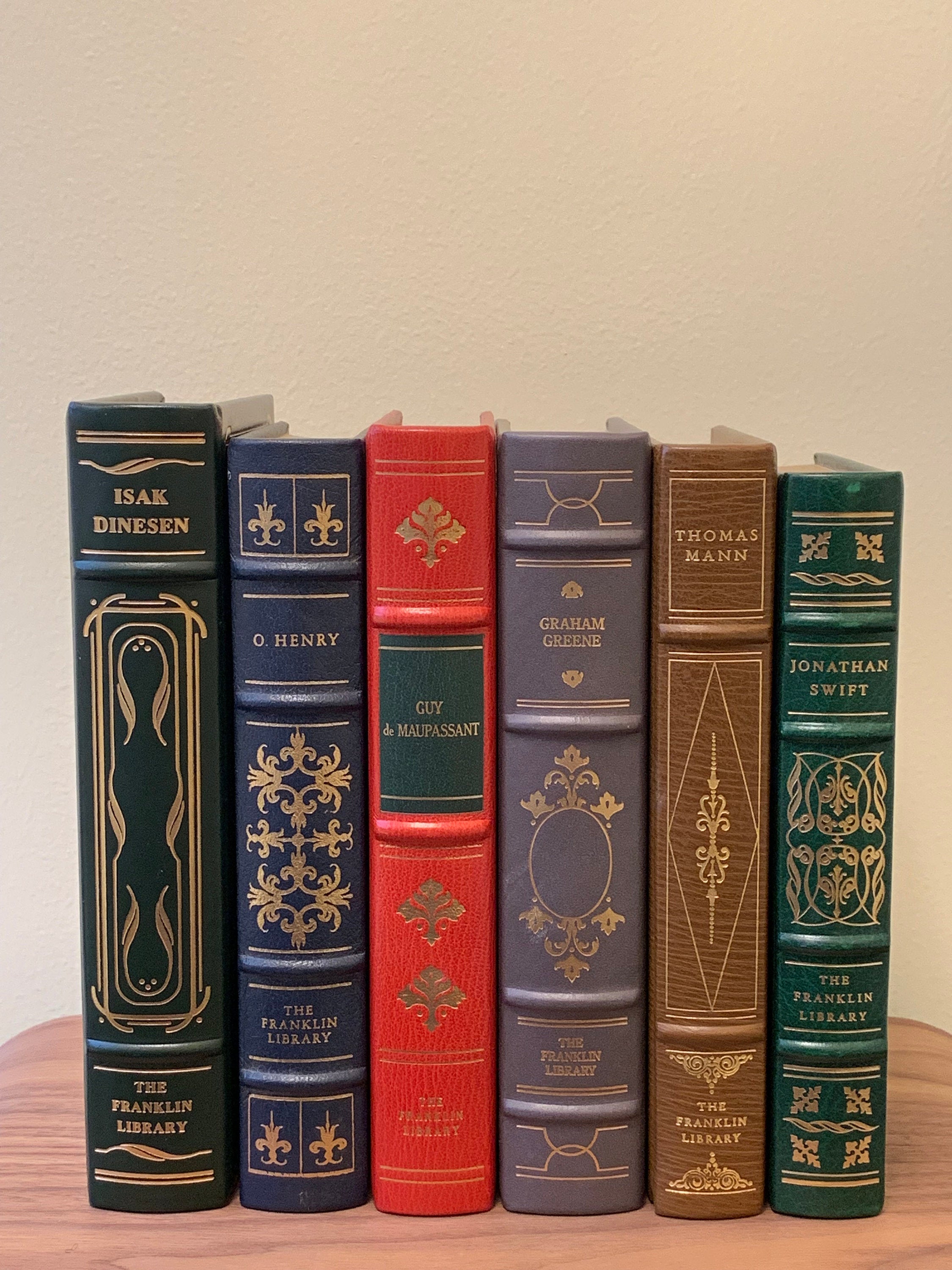 Set of 6 Classic Books The Franklin Library Limited Edition Titles from the Collected Stories of the World's Greatest Writers Series