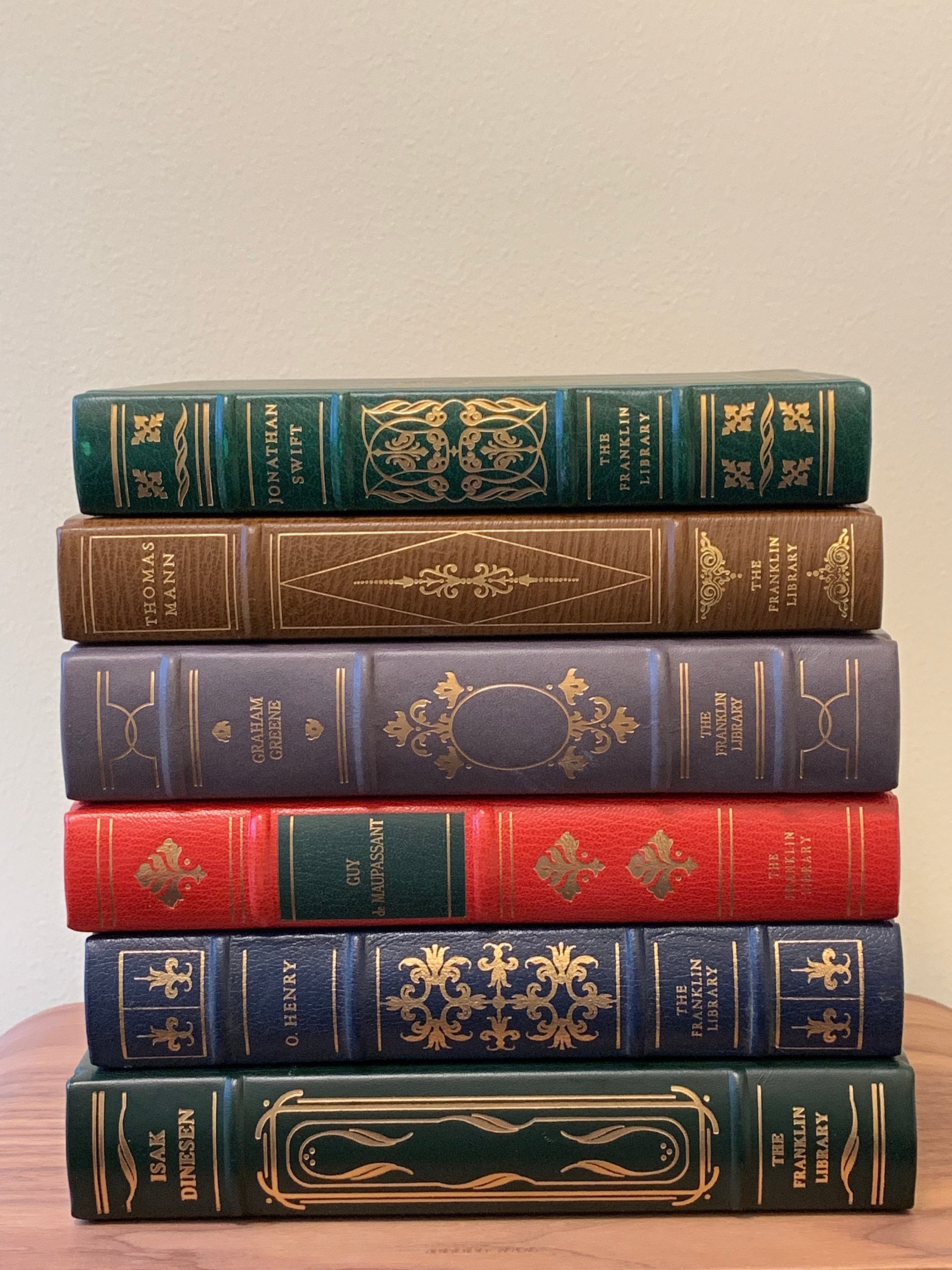 Set of 6 Classic Books The Franklin Library Limited Edition Titles from the Collected Stories of the World's Greatest Writers Series