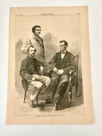 Harper's Weekly Journal of Civilization Illustration of  President "Abraham Lincoln and his Secretaries" June 11, 1864, Newsprint, Art
