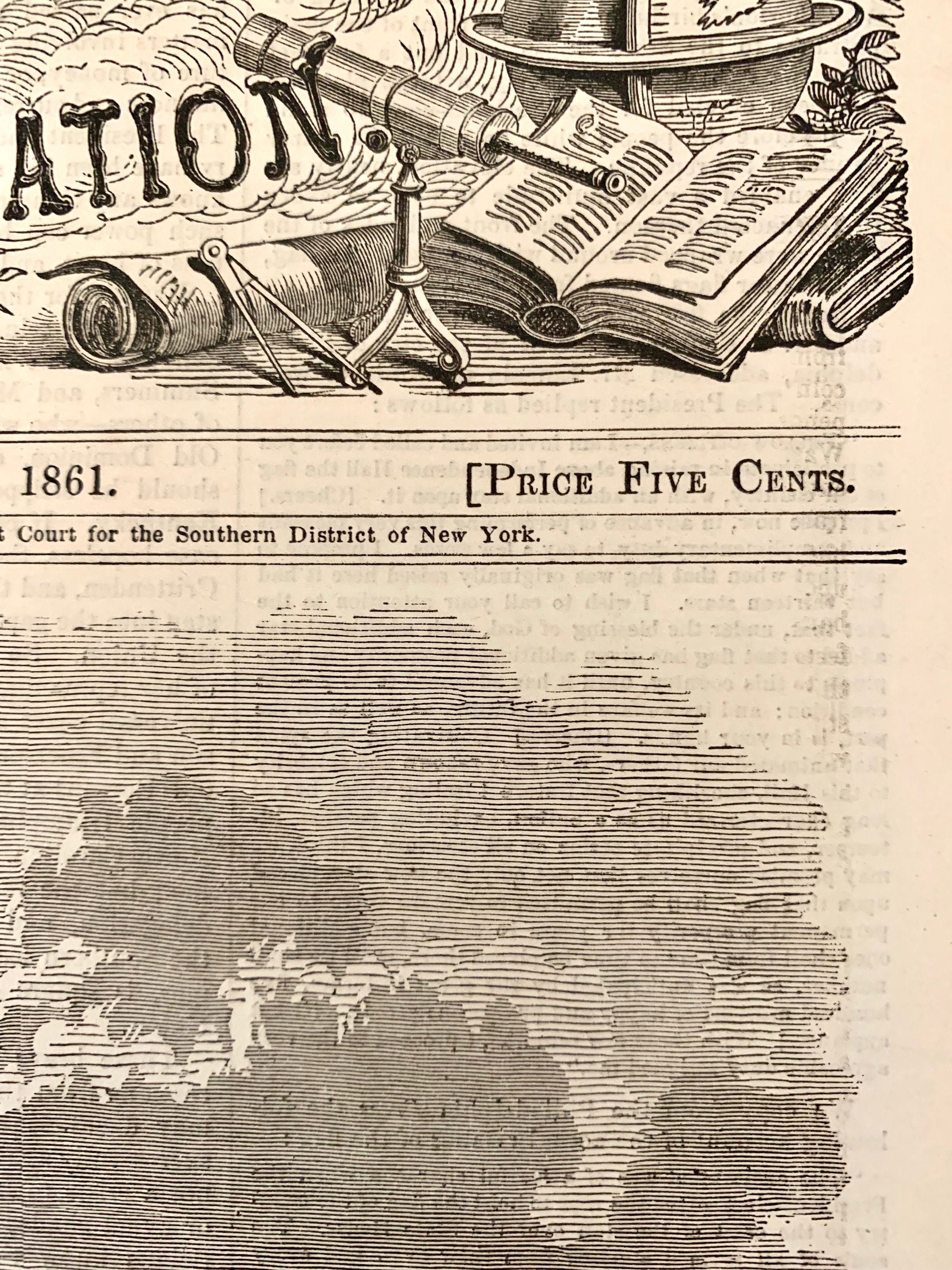 Harper's Weekly Journal President Lincoln at Independence Hall Philadelphia 1861