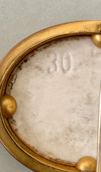 Hand Painted Porcelain Brooch; Victorian Style