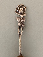 Watrous MFG Co. Sterling Silver Antique "Rose" Spoon Vintage Flatware, Collectible